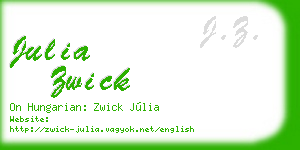 julia zwick business card